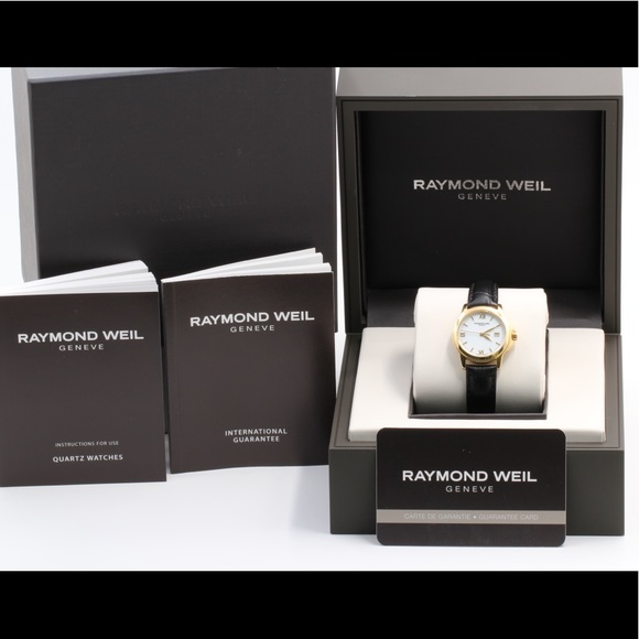 Raymond Weil Accessories - Raymond Weil Womens Watch Stainless Gold Leather
